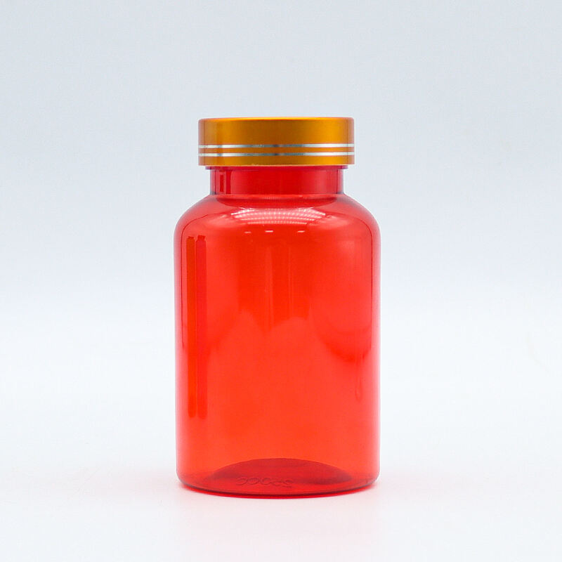 150ml PET Pharmaceutical Round Bottle with Child Proof Screw Cap Green Red Brown Amber for Pills & Capsules Medicine Storage
