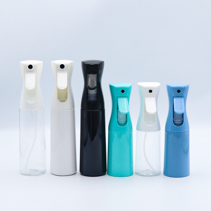 Different types of spray bottle heads.