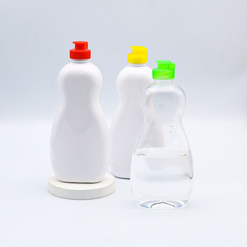Manufacturer's 500ml Flat Plastic Squeeze Bottle for Liquid Products Custom Logo for Dish Soap & Pet Care Packaging & Sealing