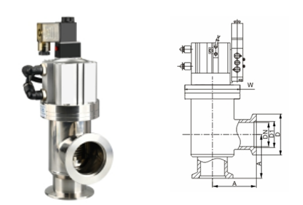 KF Flange Pneumatically vacuum valves with Bellows factory