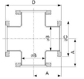 ISO 4-way Cross factory