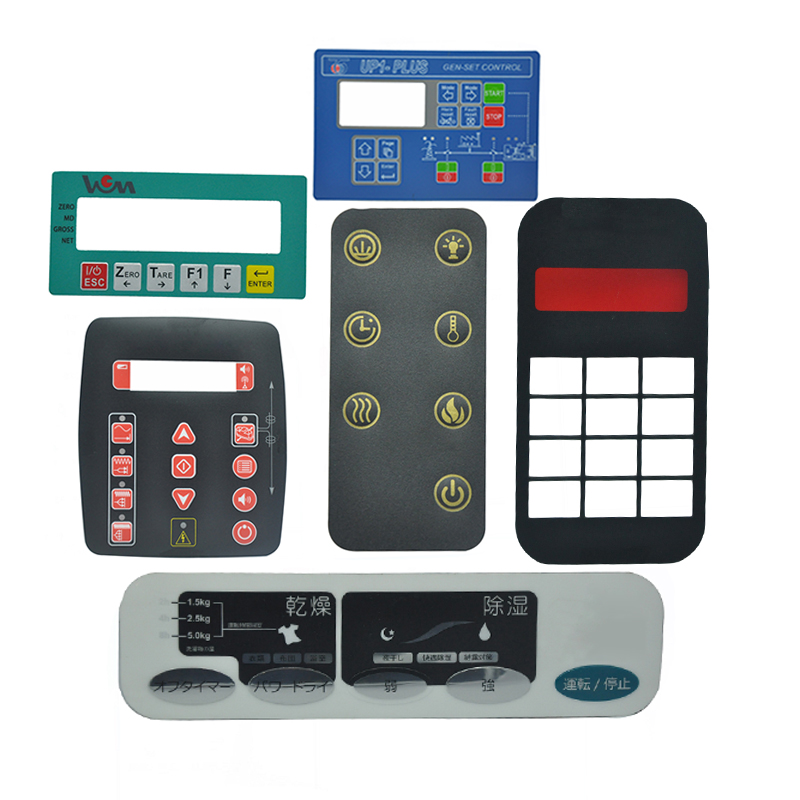 Pasadyang Polyester Front Sticker Control Membrane Panel Graphic Overlays Supplier