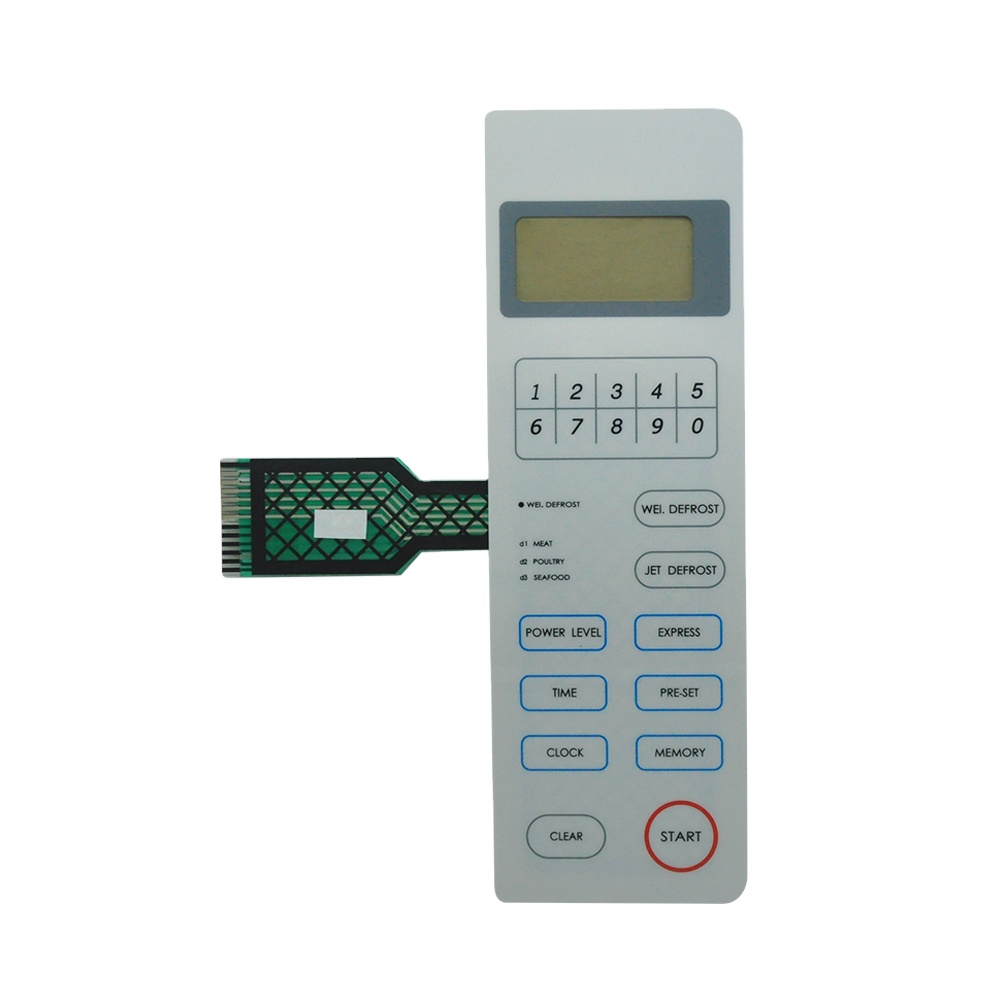 Fabrikpreis kapazitive Touch-Tasten-Folientastatur für Mikrowelle