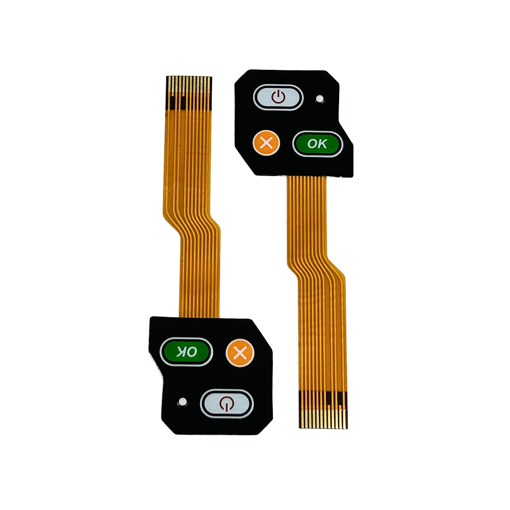 Tecnologia Personalizzata Prezzo Conveniente Tastiera con LED Retroilluminato con Overlay Grafico Pulsante a Membrana Cupola Metallica Membrane Switch FPC