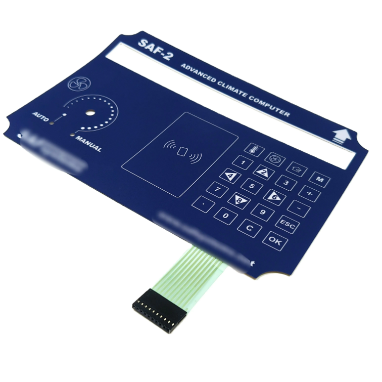 OEM / ODM Écrans tactiles, membranes de touches argentées avec connecteur