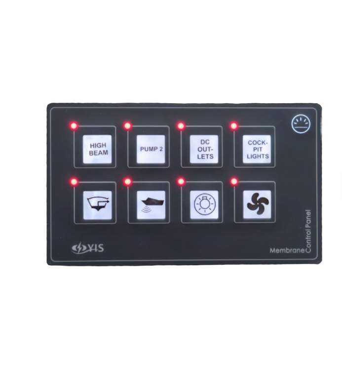 Tombol custom dengan emblem dome logam panel sentuh membrane keypad membrane switch overlay grafis membrane overlay