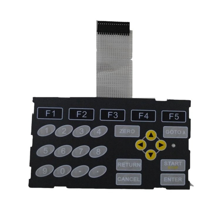 Hot Sales Medical machine Customized pet embossed push button metal membrane switch key pad/keypad