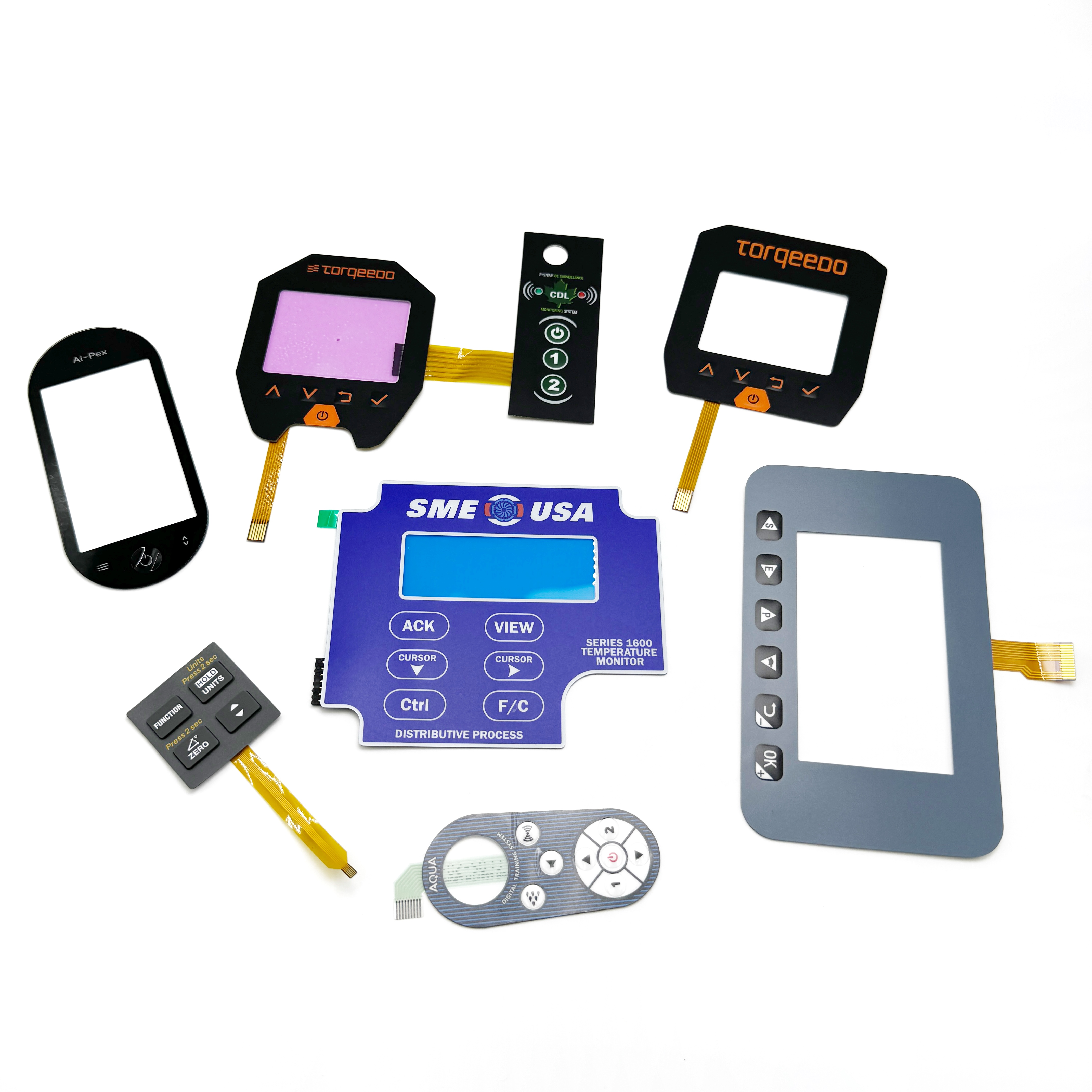 OEM製造元 小ロット対応価格 カスタムデザインPET製メンブレンスイッチキーボード 耐久性メンブレンキーパッド