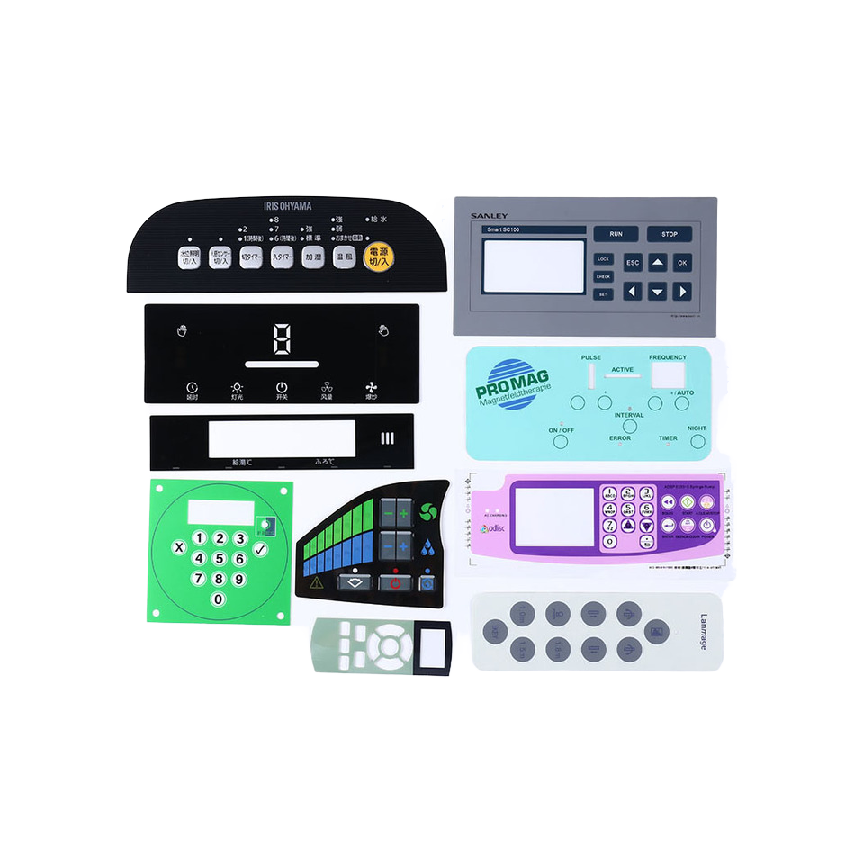 Custom Membrane Switch Keypads Flexible Control Panel Graphic Overlay Household Appliances Keypad Printing Membrane Panel