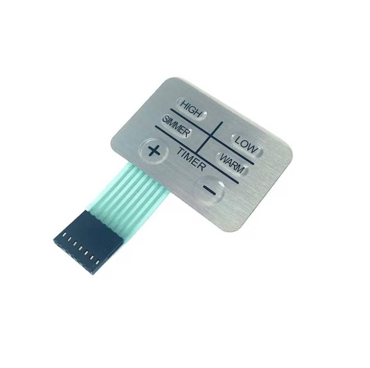 Fabricant de claviers personnalisés, superposition graphique tactile avec interrupteur à membrane, clavier à membrane, pavé tactile avec panneau adhésif 3M300LSE