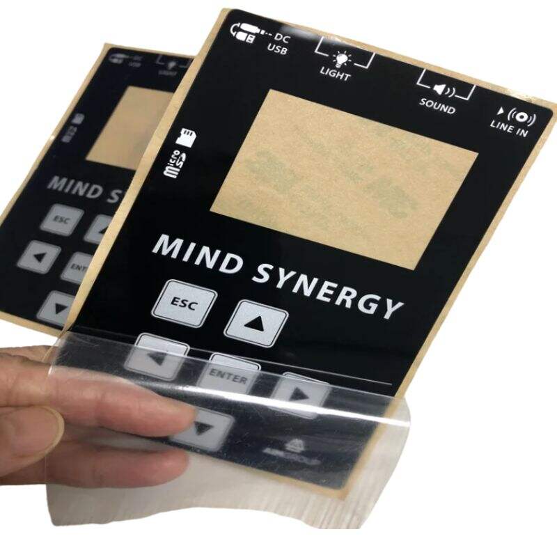 0.5mm PC 소재 프런트 패널 키패드 & 키보드 공장 설계 그래픽 오버레이 폴리카보네이트 프런트 패널 3M467 접착제 포함