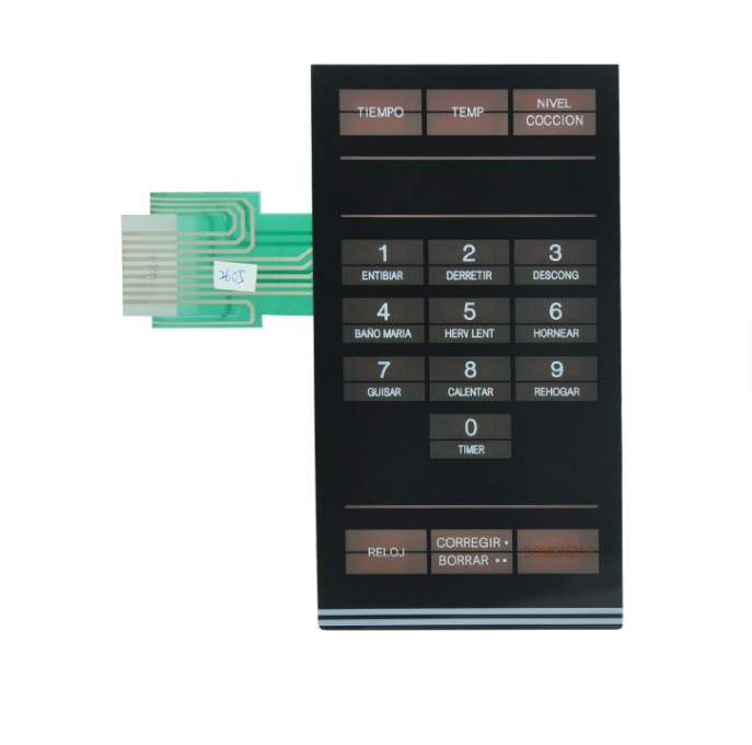 Kundenspezifische dünne Folientastatur für Mikrowelle