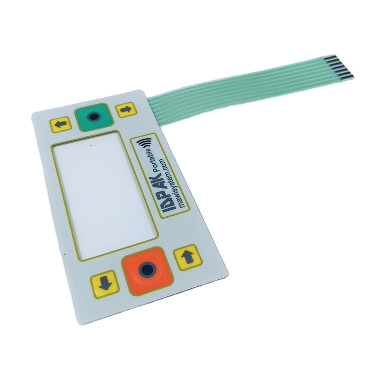 Customized Competitive Price Keypads&Keyboards PET Material Tactile Embossing Button Membrane Switch Keyboard With LCD Window