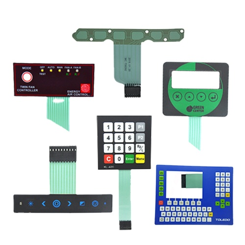 Maßgeschneiderte Folientastatur Schalterplatte mit Beschriftung wasserdicht UV-beständig Außenbeleuchtung Leuchtend