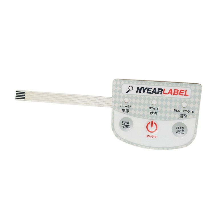 Customized Manufacturer Keypads & Keyboards Polydome Membrane Switch Keyboard with 3M467 Adhesive for NYEARLABEL Printer