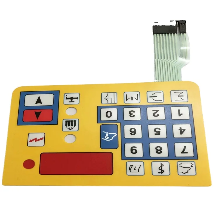 Custom Key Pad Graphic Overlay Button Panel Membrane Keypad Keyboard Metal Dome Membrane Switch Keypad with 3M467 Adhesive