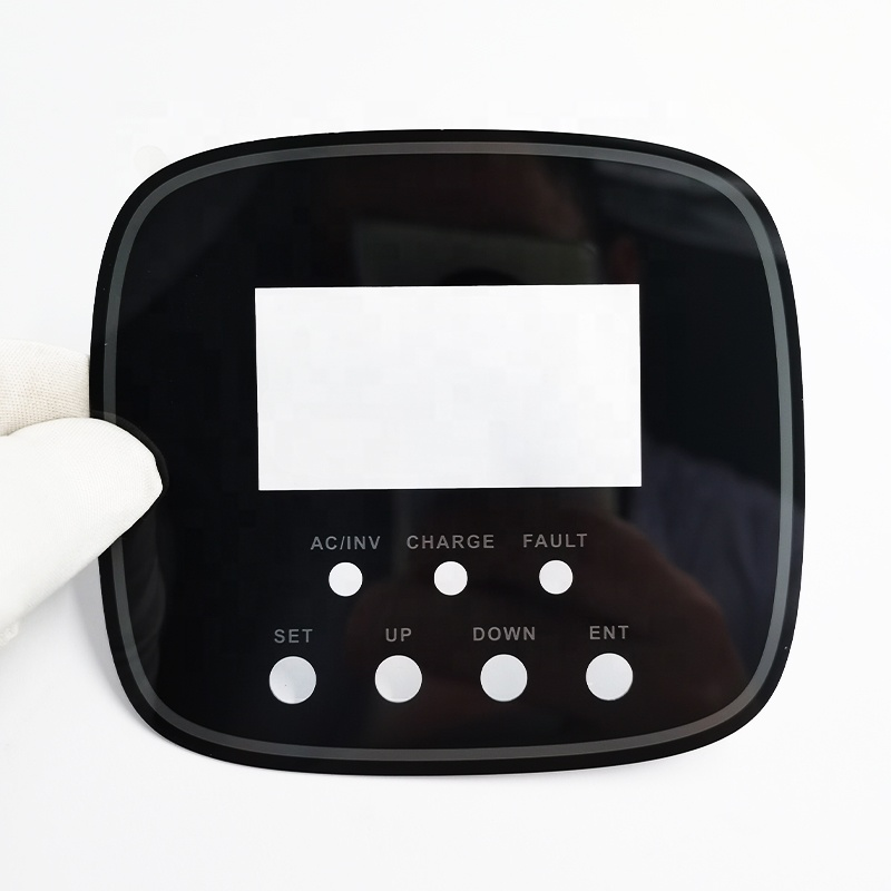 Custom Silk Screen Printed Solar Controller Glass Panel 