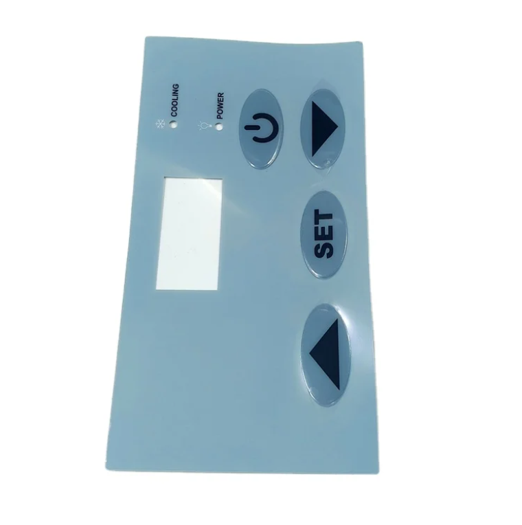 Tactile Front Panel Control Keyboard Adhesive Labels Sticker Polycarbonate Graphic Overlay With Window for Home Appliances