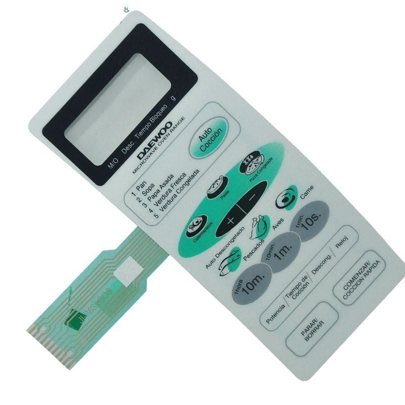 Taktile, maßgeschneiderte Mikrowellenofen-Membranschalterplatte