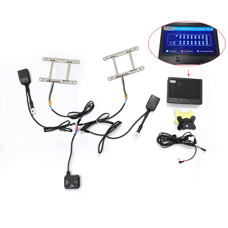 Bus Wireless Seat Belt Alarm System for Passenger Seatbelt Monitor With Display