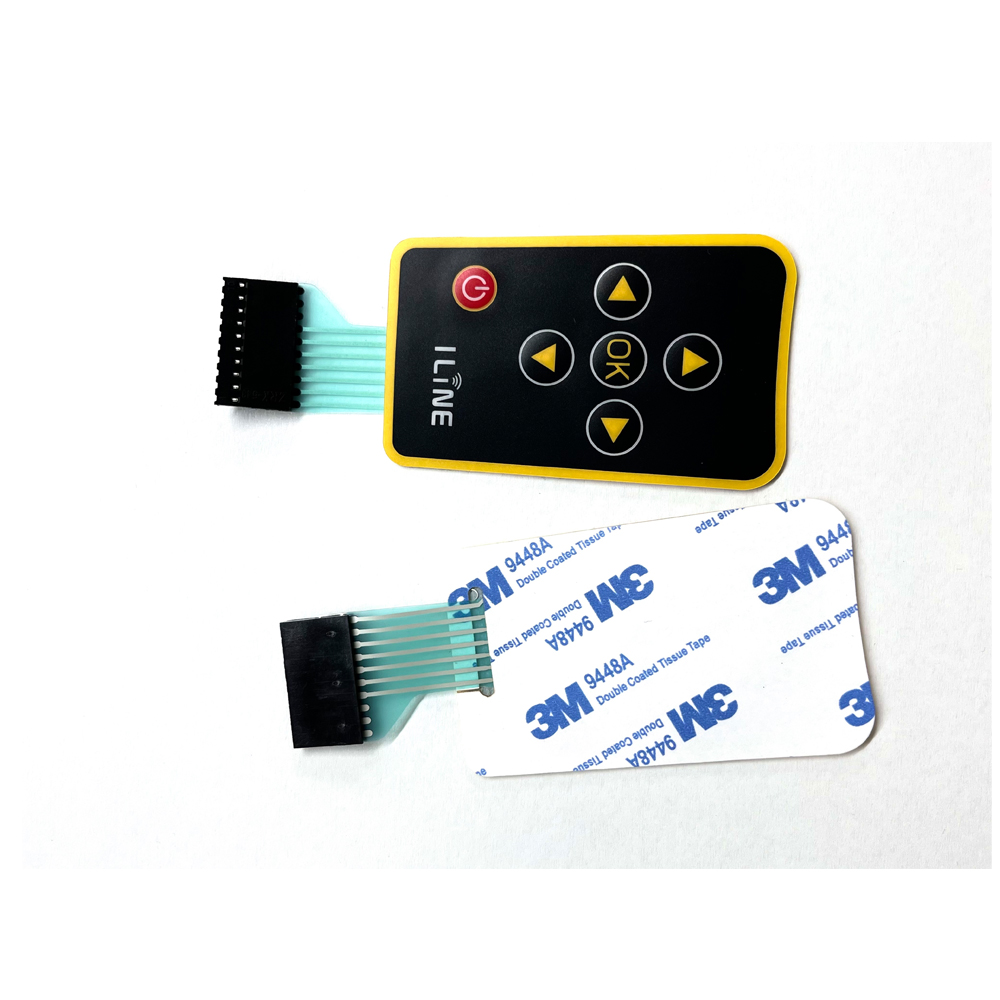 メーカー製キーパッド・キーボード プッシュボタンスイッチ ポリエステル製FPCマトリクススイッチキーパッド 3M接着剤付き