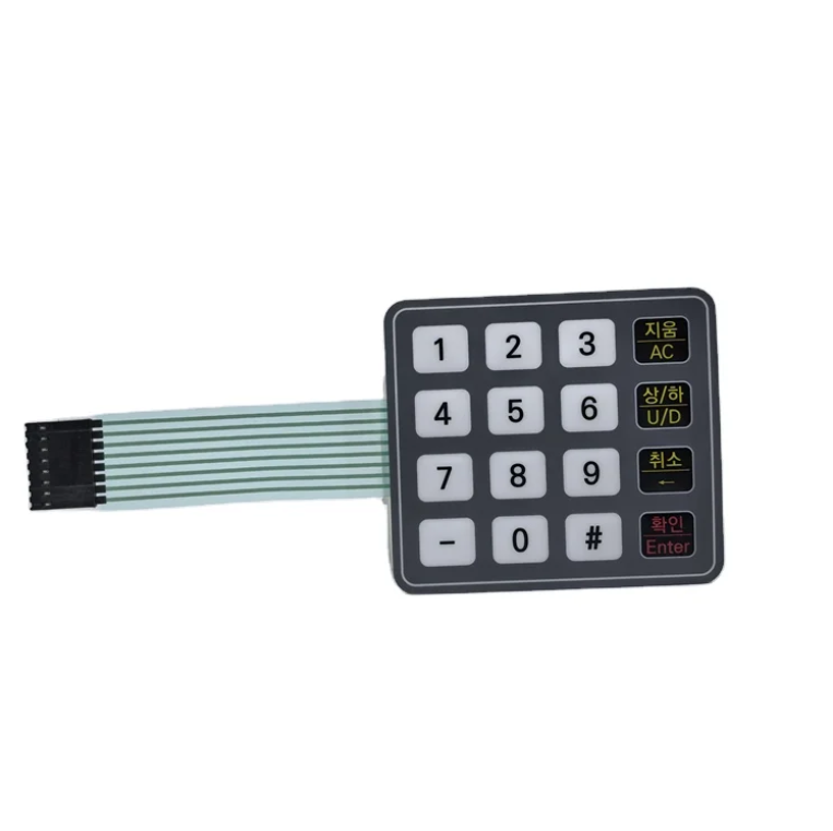custom membrane switch keypad 4 x 4 matrix push botton