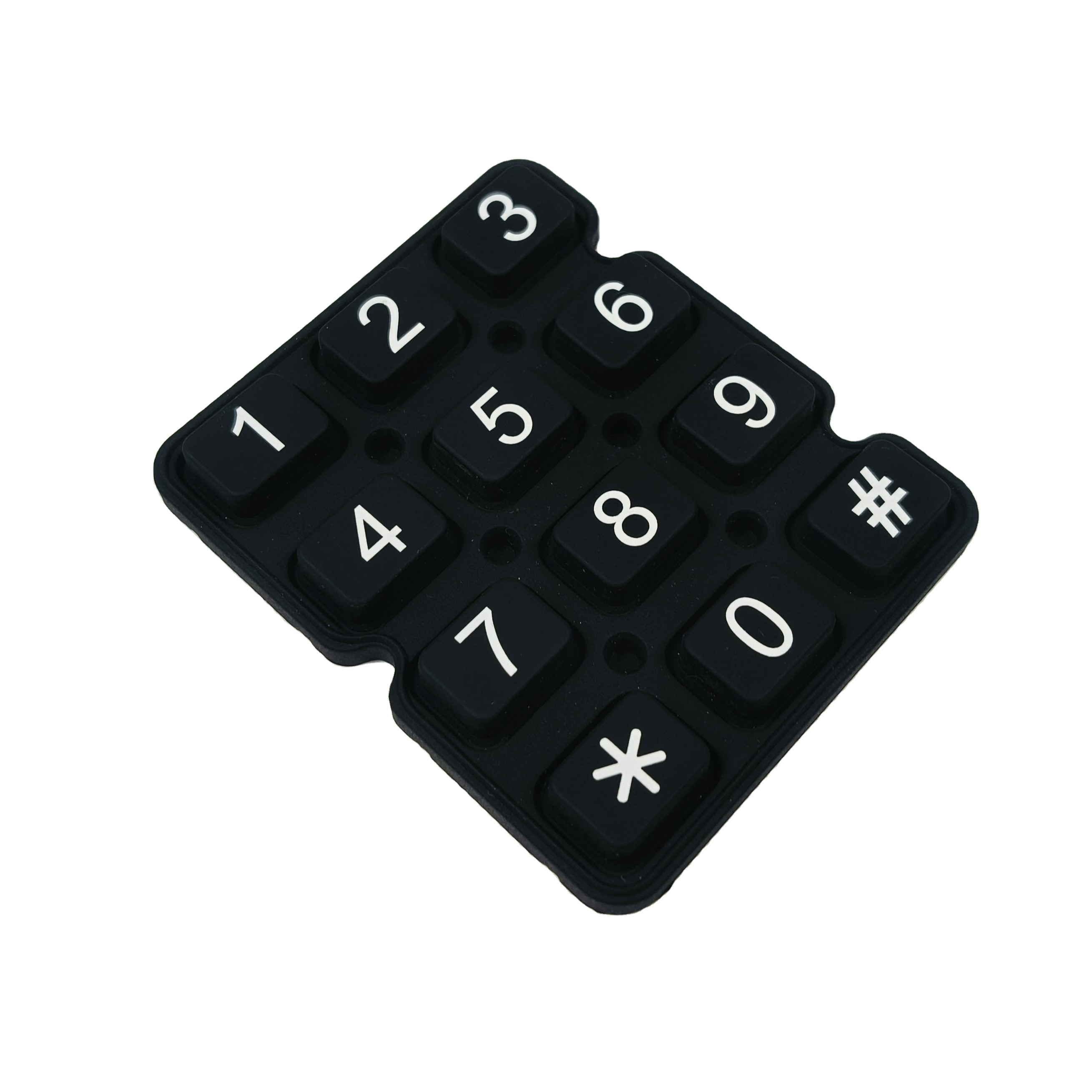China Factory Rubber Keypads Remote Control Keypads PU Coating Silicone Rubber Keypad with or Without Conductive Carbon Pill