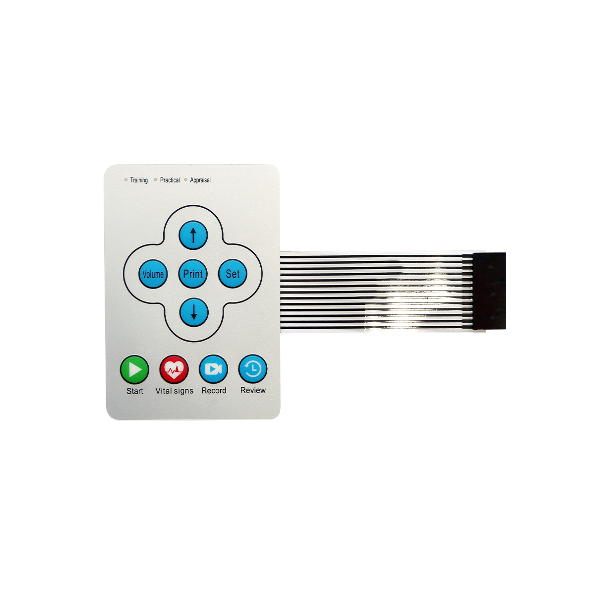 Pasadyang OEM Serbisyo ng Pabrika ng Benta ng Medical Imaging Equipment Remote Control Panel Manufacturer Membrane Switch