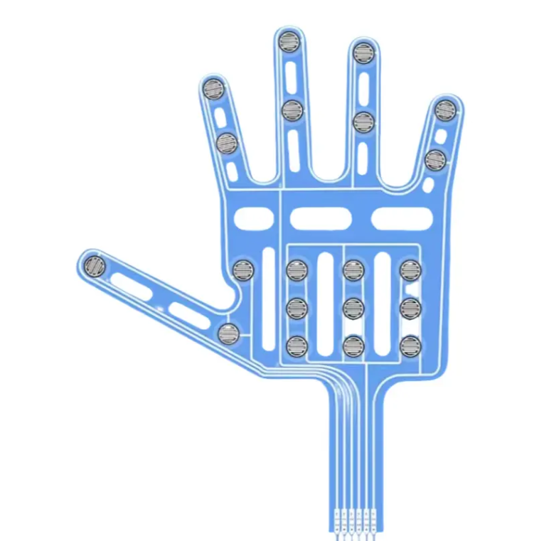 Roboter-Handflächen-Griffwiderstand Dehnungstyp flexibler Dünnschichtdrucksensor taktiler intelligenter Drucksensor