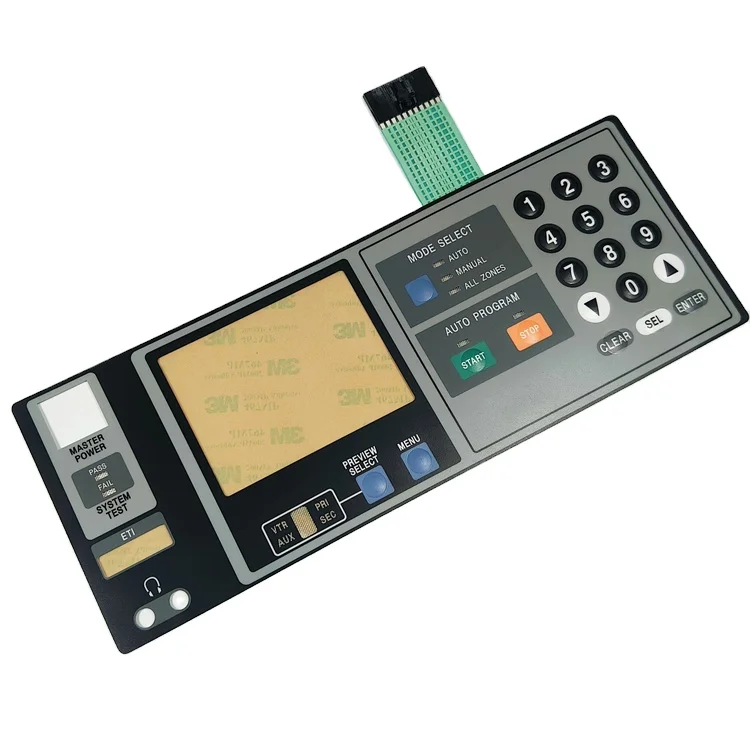 Maßangefertigter ESD-Schaltkreis-Membranschalter mit Klebeband und Anschluss-Tastatur für Controller