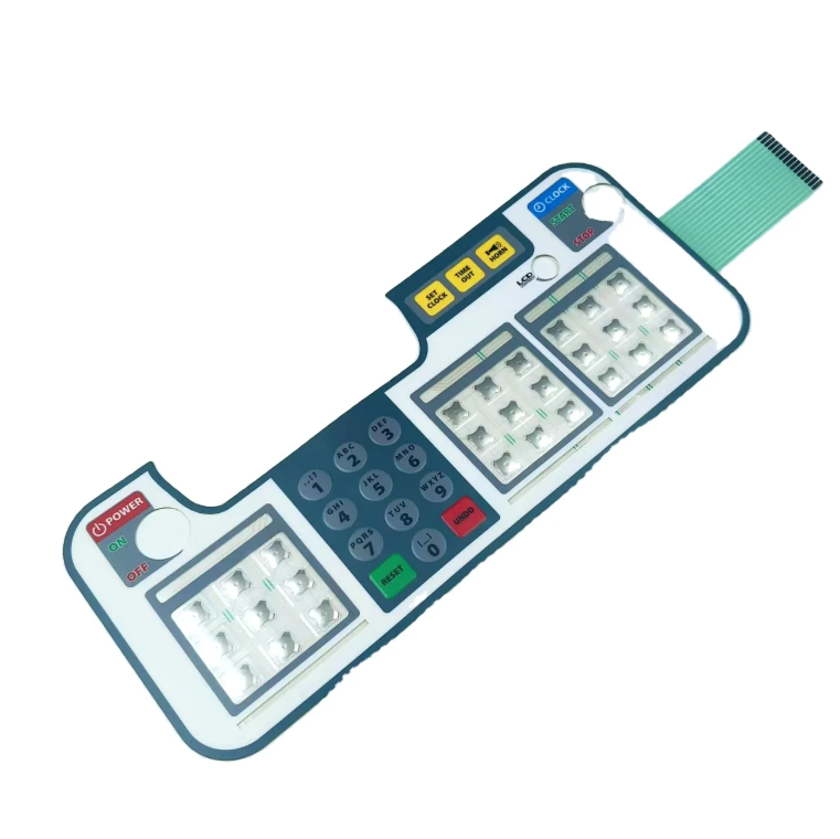 Manufacturer design capacitive touch button membrane switch panel custom membrane keypad panel foil keyboard with metal dome