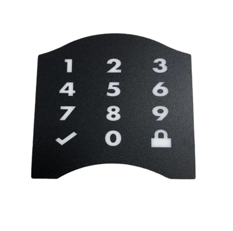 Factory design competitive price custom switch membrane backlit graphi overlay control panel overlay with 3M9448A adhesive