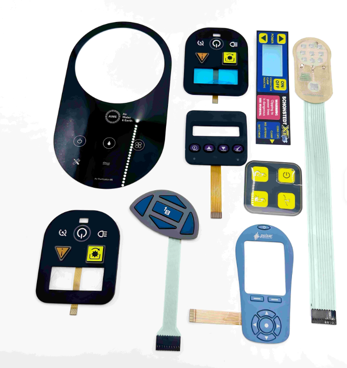 Çamaşır Makinesi Kontrol Panelleri için Özel Grafikli Kauçuk PCB Membran Tuş Takımı Üst Kapakları