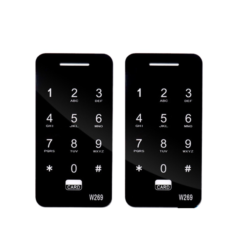 Panel de Control Personalizado OEM en Acrílico con Interruptor Táctil, Tapa de Vidrio Templado con Gráficos, Adhesivo para Puerta con Etiqueta Adhesiva