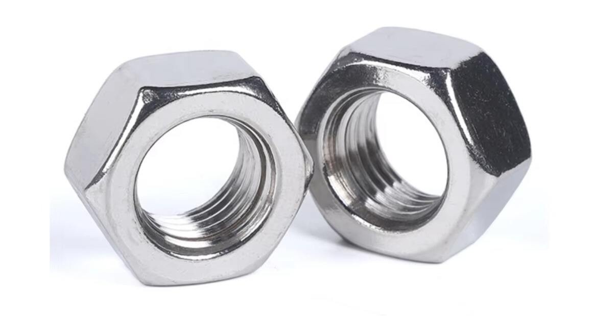 Left Hand Thread M5 Hex Nuts 304 Stainless Steel DIN934 Plain Finish Pack Of 4500pcs manufacture