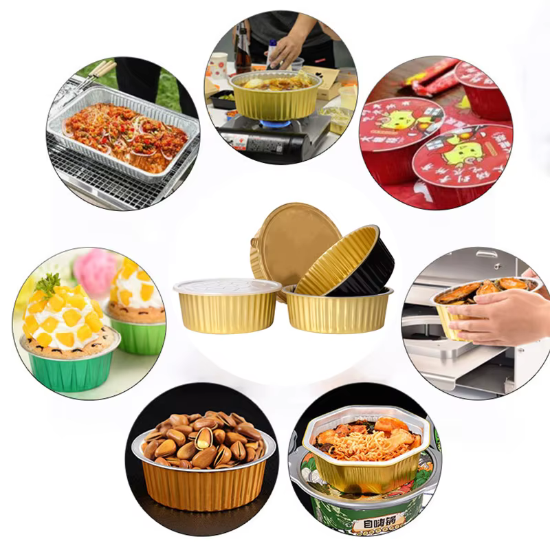 Y3000 Saudi Arabic Open Flame Microwave Oven Safe 3000ml Smoothwall Food Disposable Pan Aluminum Foil Takeout Containers