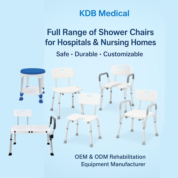 Comprehensive Range of Shower Chairs for Hospitals and Nursing Homes  Safe, Durable, and Fully Customizable Solutions from KDB Medical