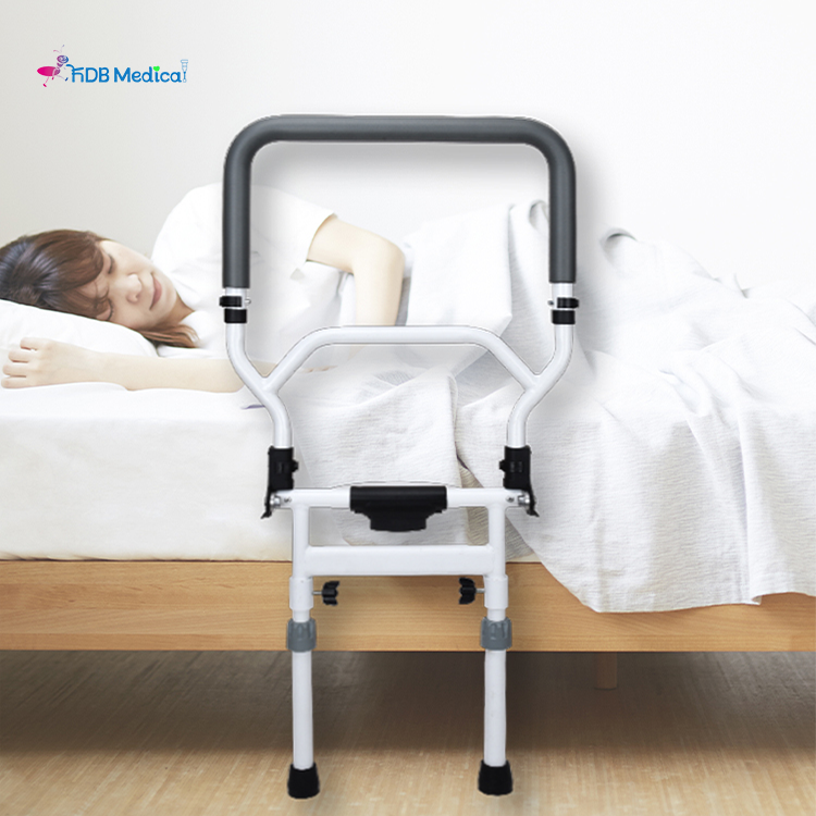 Barra de apoyo plegable para cama con bloqueo de 180°