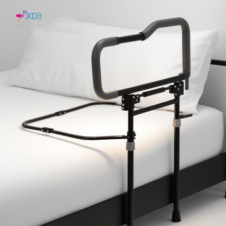 Foldable Bed Rail with Adjustable Support Legs