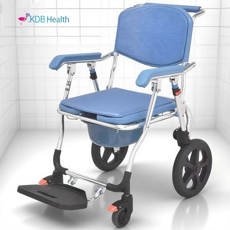 Commode Chair with 12-Inch Rear Wheels
