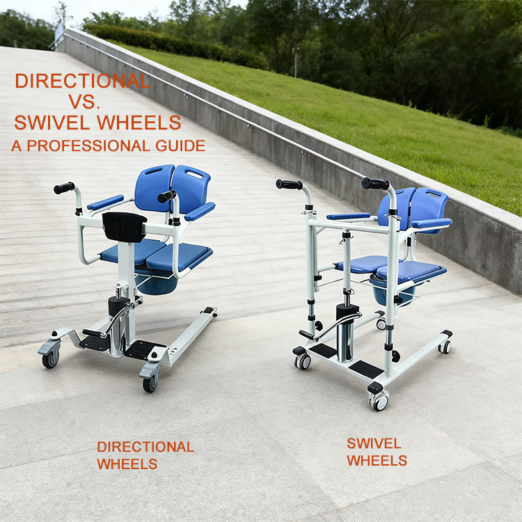 Patient Transfer Lifts: Directional vs. Swivel Wheels Explained