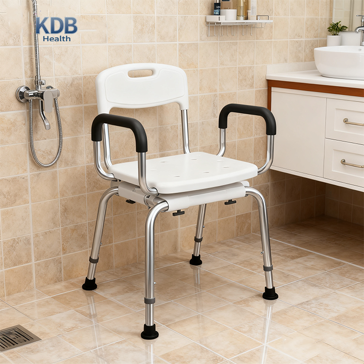 360° Swivel Shower Chair with Adjustable Height