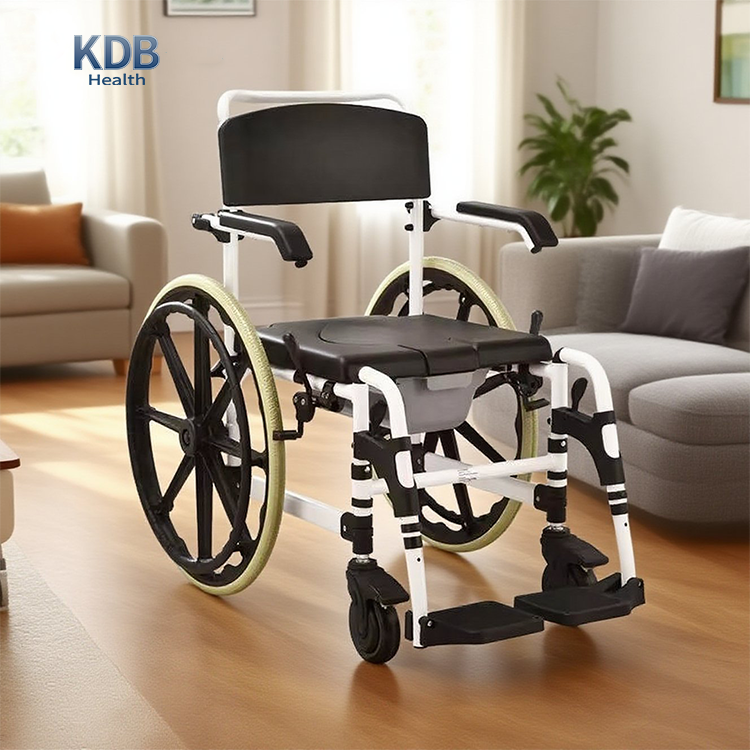 Kerusi Tongkang Mandi Aluminium dengan Roda Belakang 22