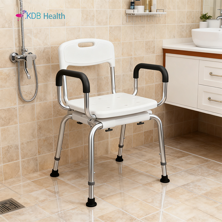 360° Swivel Shower Chair with Adjustable Height