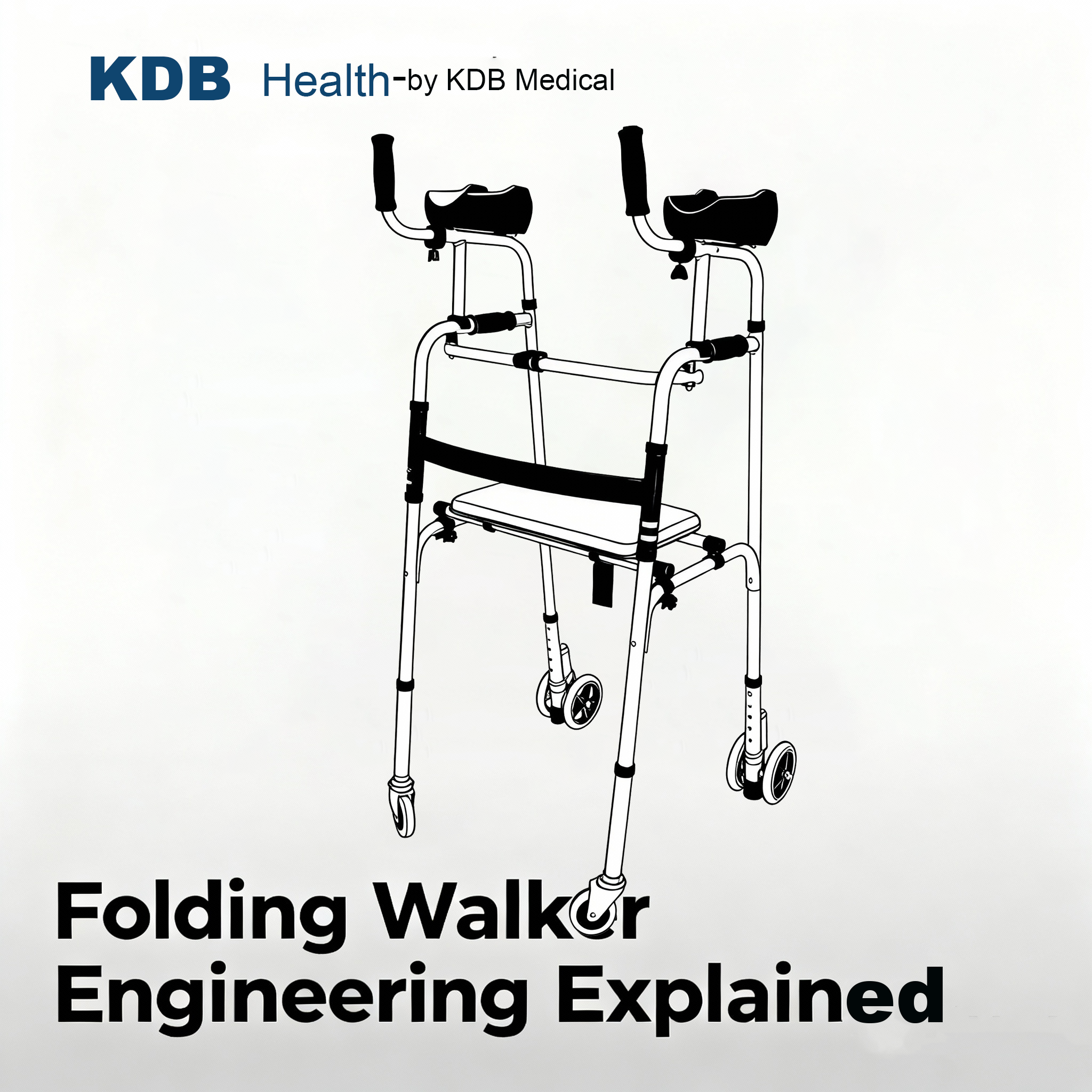 Giải thích Kỹ thuật Khung đi gập — Khung hỗ trợ tay vịn KDB916B-A03