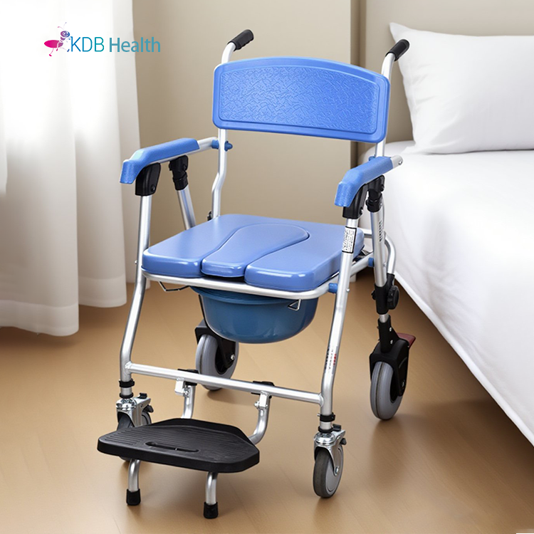 Compact Folding Aluminum Commode Chair
