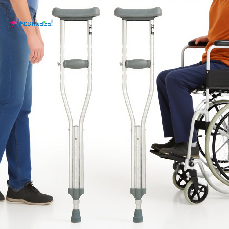 Height Adjustable Underarm Crutch for Adults