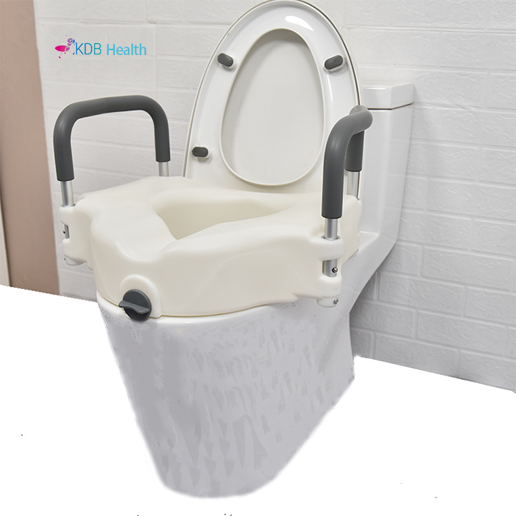 Raised Toilet Seat with Removable Arms, 100kg Capacity