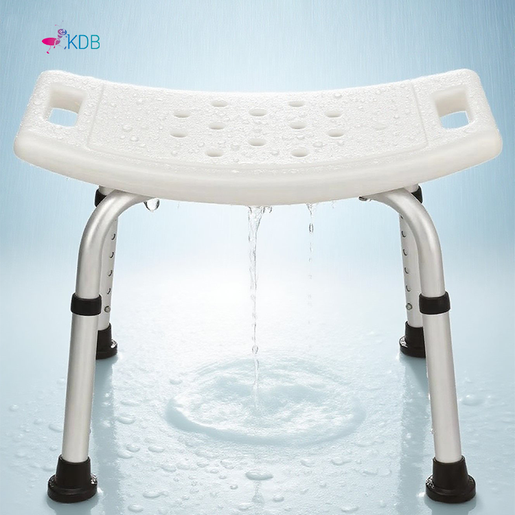 Height Adjustable Shower Stool with Drainage Seat