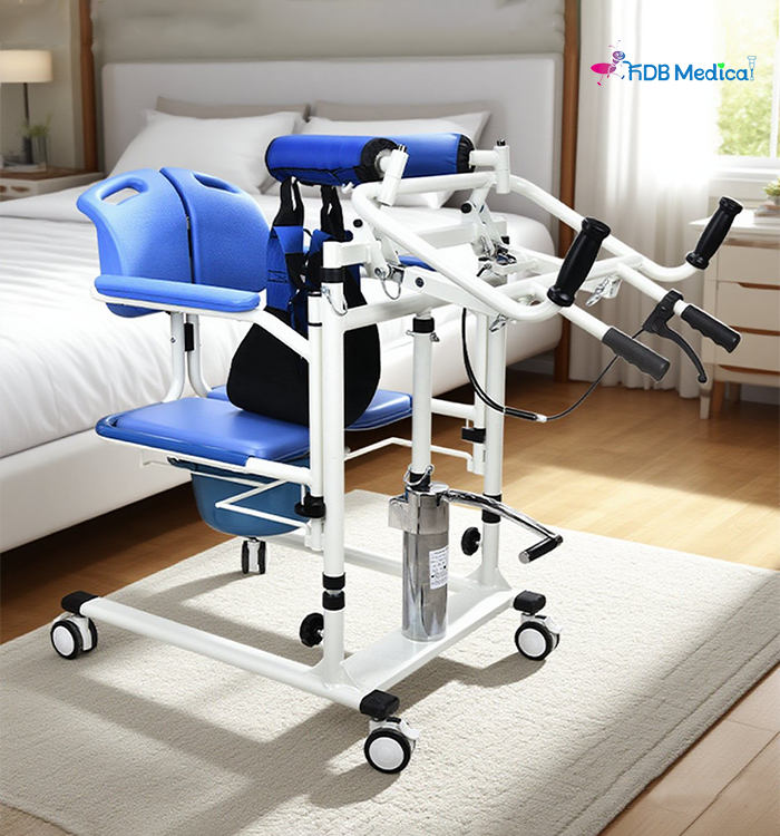 Hydraulic Transfer Chair with Sit-to-Stand Aid